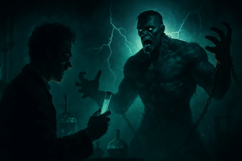 Illustration of the Man-Made Monsters trope