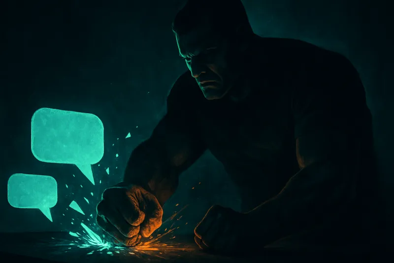 Illustration of the Violence Gets Results trope